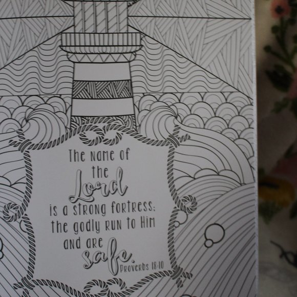 A Garland of Grace Adult Coloring Book Proverbs First Edition  2016 New - Picture 4 of 5